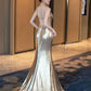 Gold Sequin Mermaid Long Prom Dress Sexy Evening Dresses   fg7667