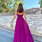 Sexy One Shoulder Evening Gowns Women's Sleeveless Pleated Party Prom Dress Floor-Length Side Slit Special Occasion Gown      fg5464