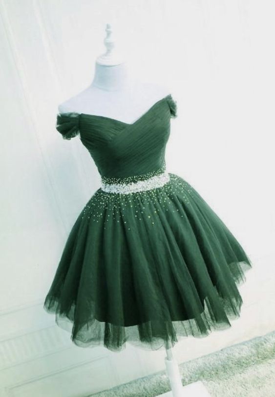 Green Short Party Dress,Cocktail Dresses, Homecoming Dress   fg3139