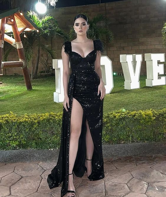 Fashion Prom Dresses Black Sexy Evening Dress   fg2846