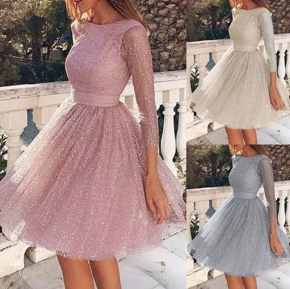 Chic Short Tulle Dresses Women A-line Homecoming Dress     fg1775