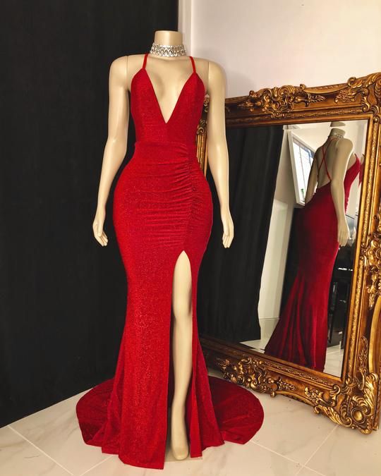Mermaid Red Prom Dresses, Fashion Evening Dresses     fg1619