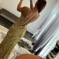 Mermaid sequins long prom dress gold evening dressn      fg1390