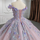 Sweetheart Off The Shoulder Beaded Floral Appliqué Quinceañera Ball Gown  fg2711