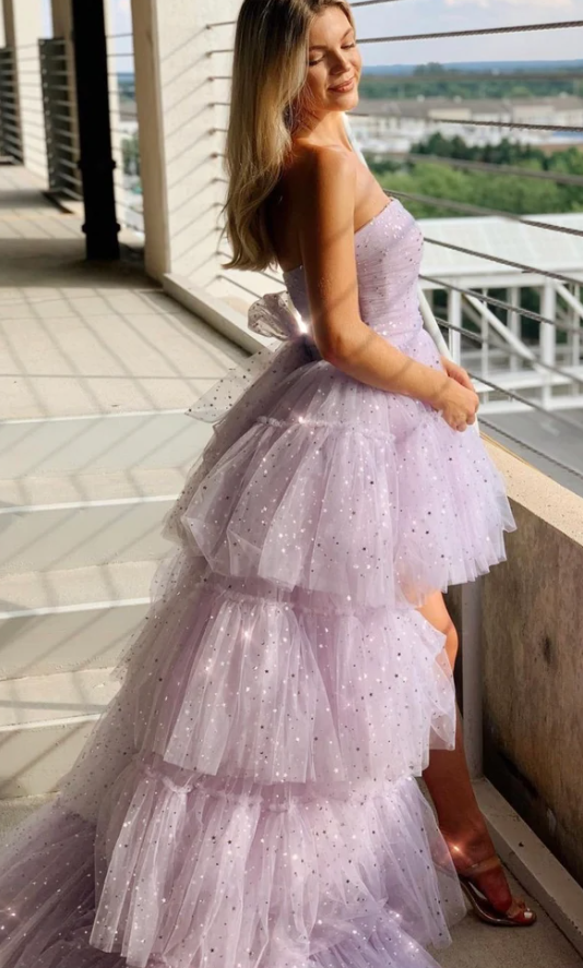 A-line High Low Prom Dresses Fashion Formal Dress    fg1526