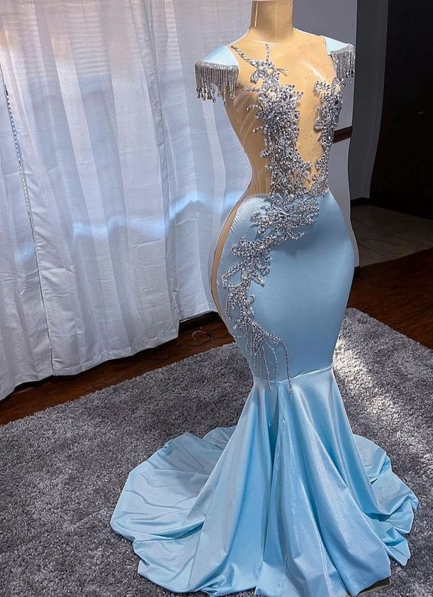 Long embellished evening dress, bridal gown, engagement dress      fg3339