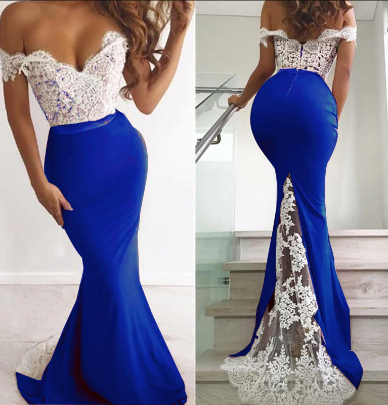 Mermaid Evening Gowns Long Off the Shoulder Women Party Dresses Bridesmaid dress     fg318