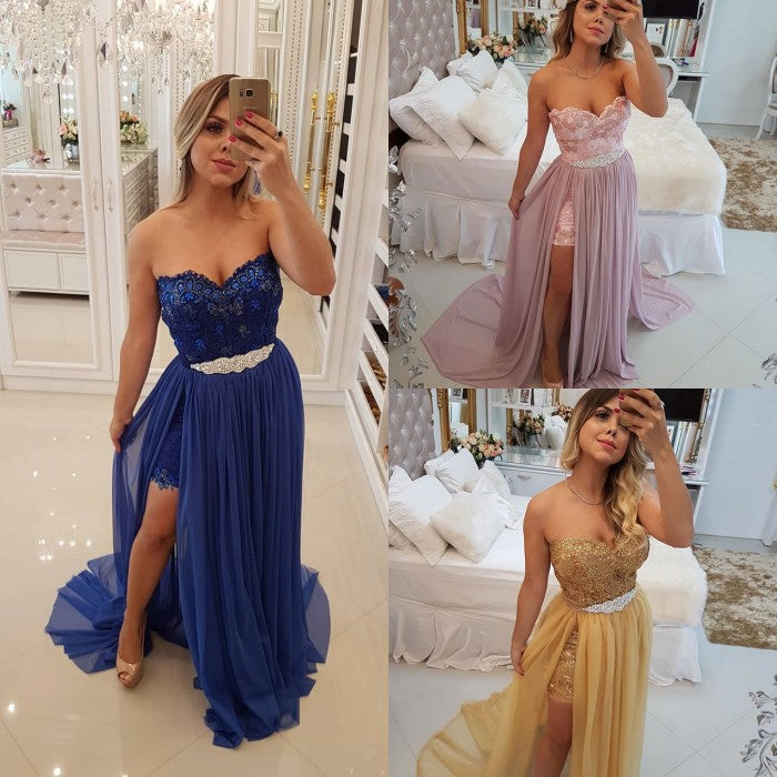 Stunning Sweetheart Evening Dress | Long Prom Party Dress With Skirt       fg505