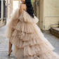 Romantic Tulle Prom Dress | Unique Prom Dress | Tulle Fairy Long Prom Dress For Women      fg563