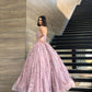 Sweetheart Ball Gown, Long Prom Dress, Pink Prom dress     fg639